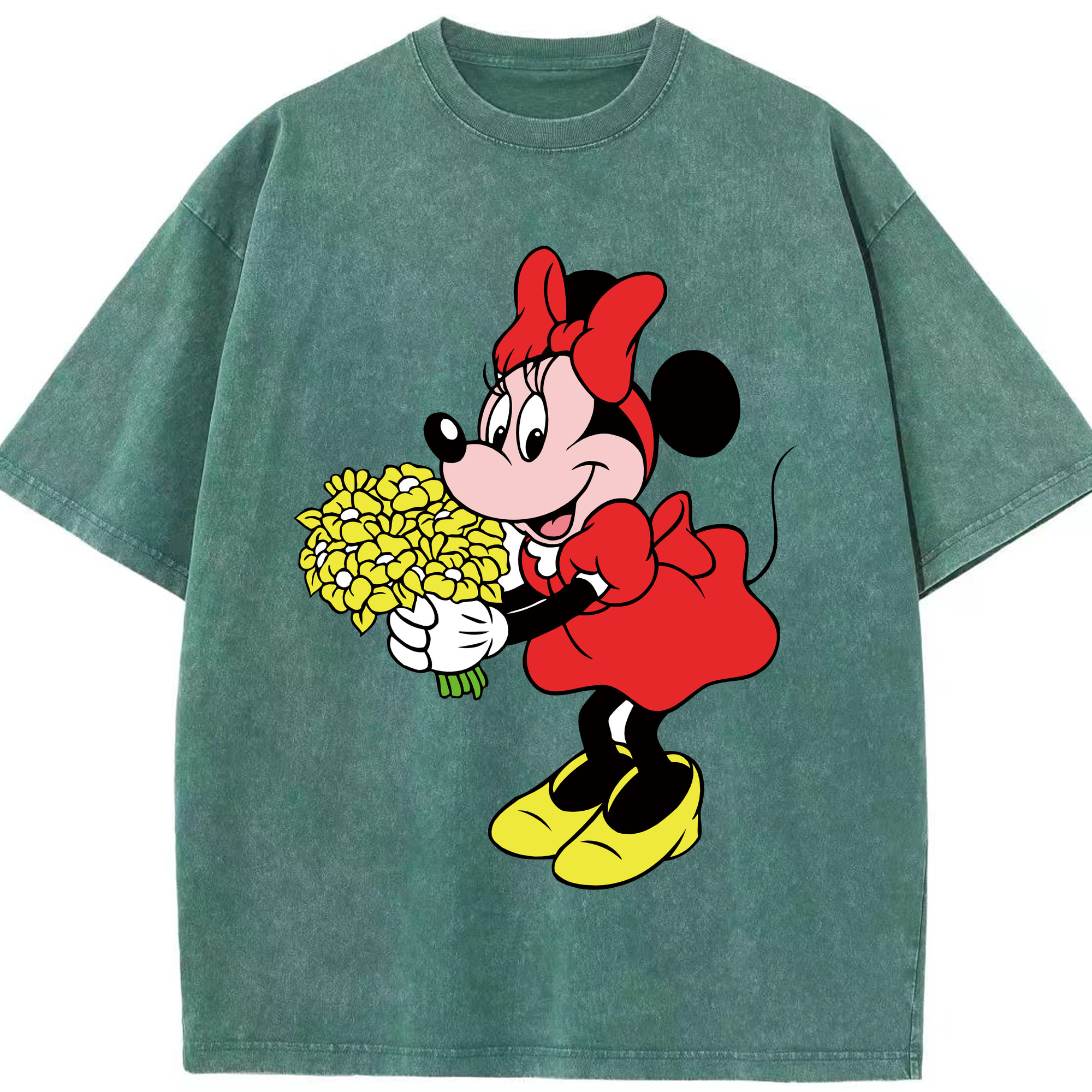 （画像用） ミッキーマウス Mickey Mouse 綿100% ヴィンテージ風 半袖Tシャツ（フロントプリント）